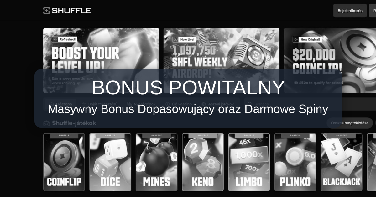 Shuffle Casino welcome bonus